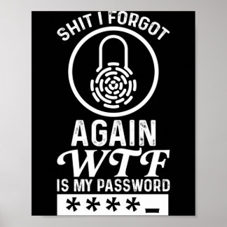Mens Stuff Forgot What On Earth Is Pword Pword Day Poster