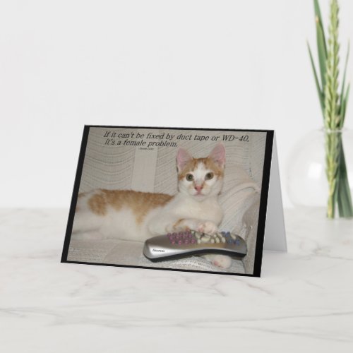 Mens Stuff _ Funny Cat  Fathers Day Card