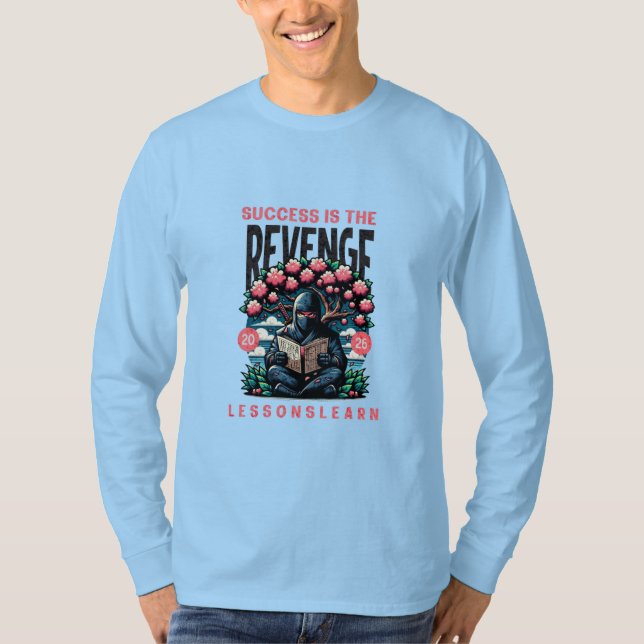 MEN'S SUCCESS REVENGE LESSONS LEARN LONG SLEEVE  T-Shirt (Front)