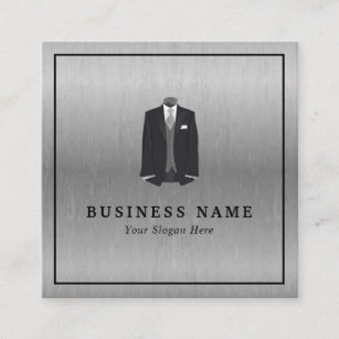 Men's Suit, Fashion-Designer Square Business Card