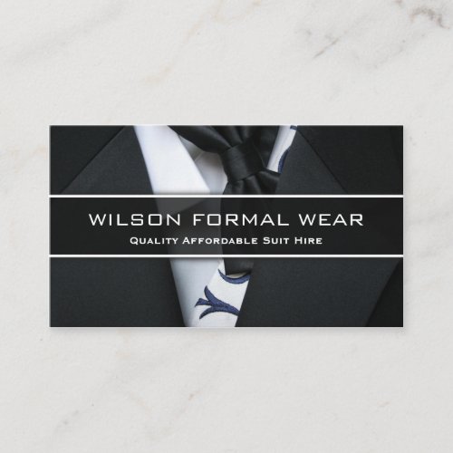 Mens Suit Formal Wear, Photo Business Card