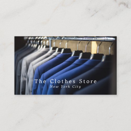 Mens Suits Mens Clothing Store Business Card