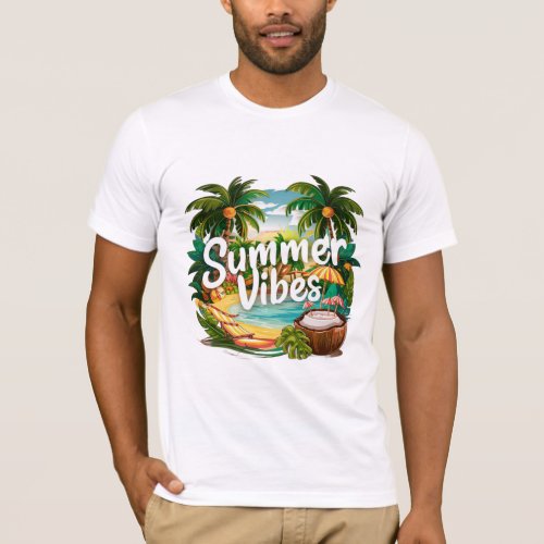 Mens Summer Vibes Tee  T_Shirt
