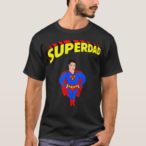 Mens Superdad Super Dad Super Hero Superhero Fathe T_Shirt