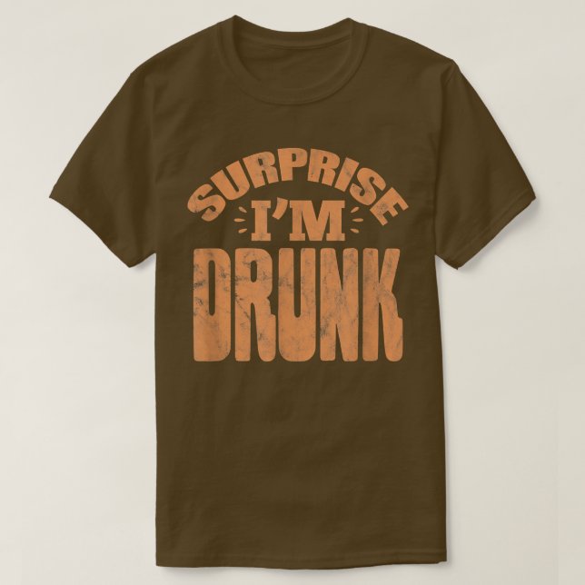 Mens Surprise Im Drunk Bachelor Party Drinking Vin T-Shirt (Design Front)