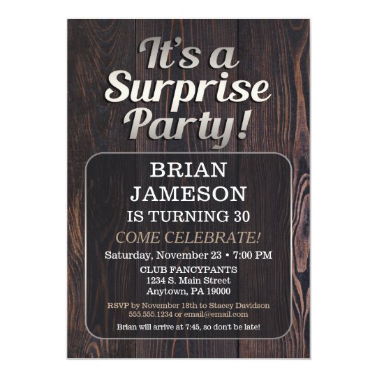 Surprise Birthday Party Invitations For Men 7