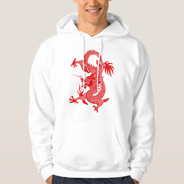 Men's sweatshirt with dragon totem pattern (Front)