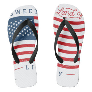 Men's Sweet Land of Liberty Flip Flops