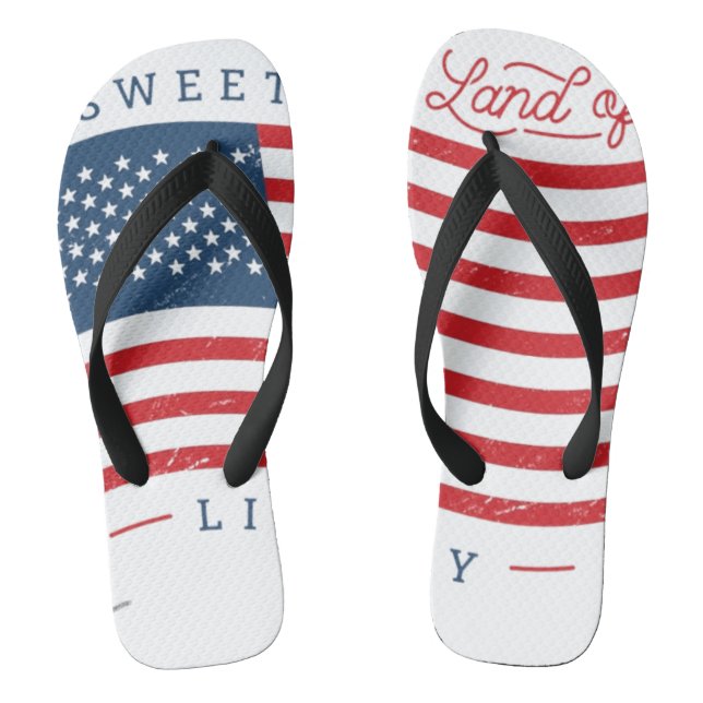 Men's Sweet Land of Liberty Flip Flops (Footbed)