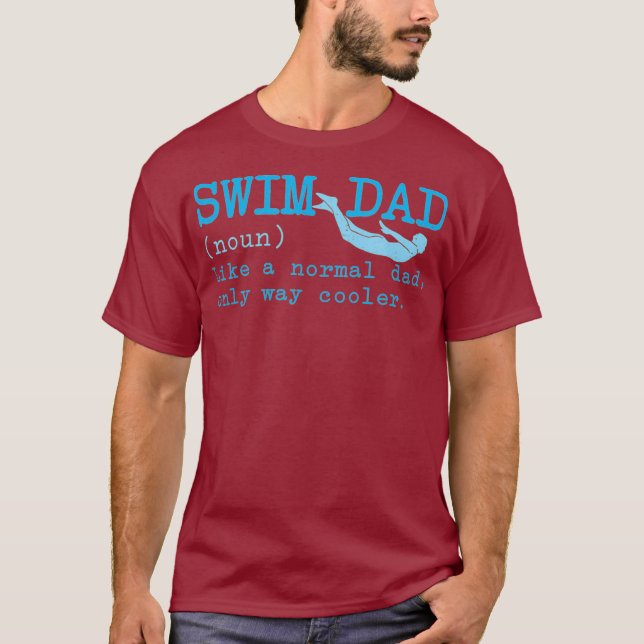Mens Swim Dad Definition Funny Mens Swimming T-Shirt (Front)
