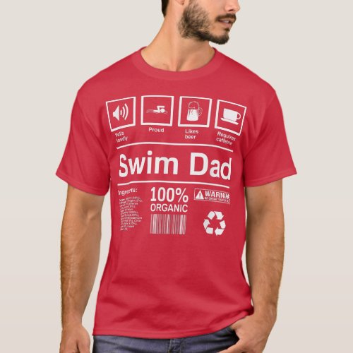 Mens Swim Dad   Gifts For Swim Dads  T_Shirt