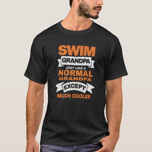Mens Swim Grandpa Swim Athlete Swimmer Grandfather T-Shirt (Front)