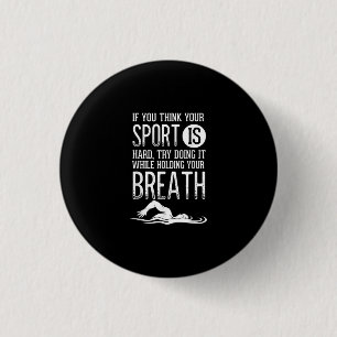 Mens Swim Swimmer Swimming Sport Practice Button