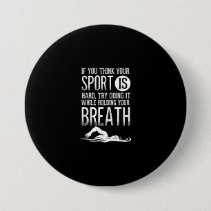 Mens Swim Swimmer Swimming Sport Practice Button