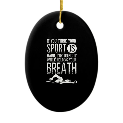 Mens Swim Swimmer Swimming Sport Practice Ceramic Ornament
