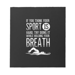 Men's Swim Swimmer Swimming Sport Practice Notepad