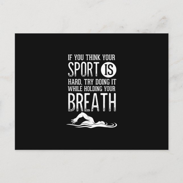 Mens Swim Swimmer Swimming Sport Practice Postcard (Front)