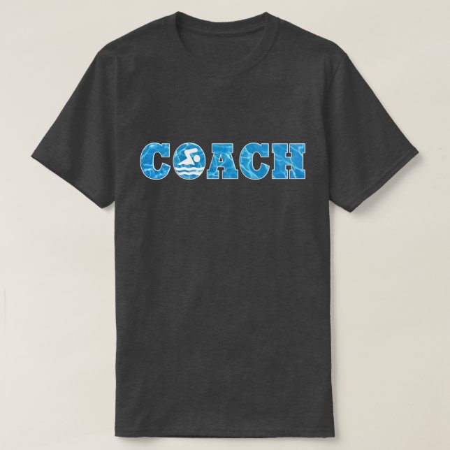 Men's Swimming and Diving Swim Coach Pool Water T-Shirt (Design Front)