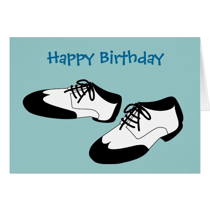 Mens Swing Dance Shoes Happy Birthday Spats Cards