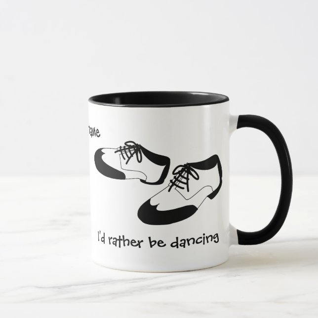 Mens Swing Dance Shoes Id Rather Be Dancing Spats Mug (Right)
