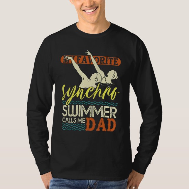 Mens Synchronized Swimming Dad Favorite Synchro Sw T-Shirt (Front)
