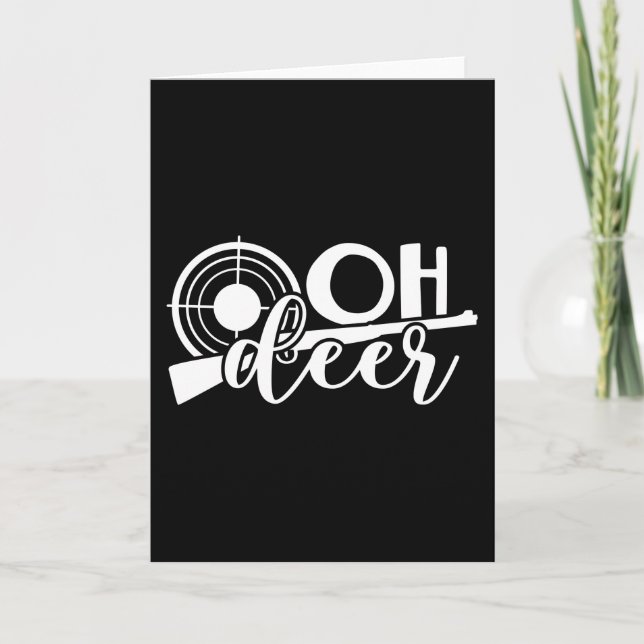 Mens T-Shirt Design Print Oh deer Card (Front)