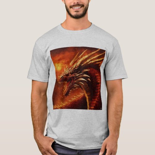 mens t_shirt dragon printed