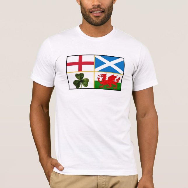 Mens' T-Shirt (England, Scotland, Ireland, Wales) (Front)