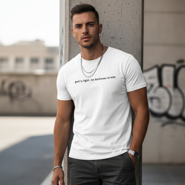 Men's T-Shirt God is Light. No Darkness in Him (Creator Uploaded)