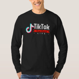 Men&#39;s T-Shirt Motif screen Printing Tiktok- Black