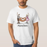 Men&#39;s T-shirt M&#252;nchen Couple Pretzel at Zazzle
