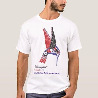Mens T-Shirt Native Artist Hummingbird Design