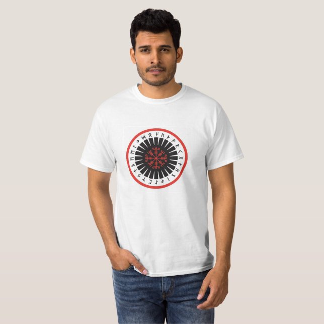 men's T-shirt, white with center emblem T-Shirt (Front Full)