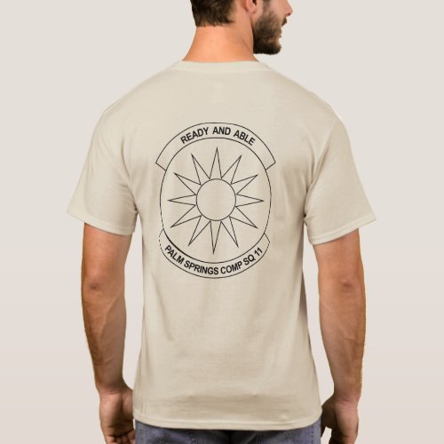 Mens T_shirt with back squadron logo 