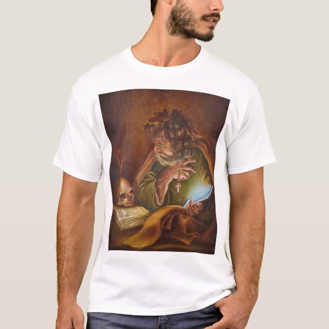 Men's t-shirt with printed contemporary art (Front)