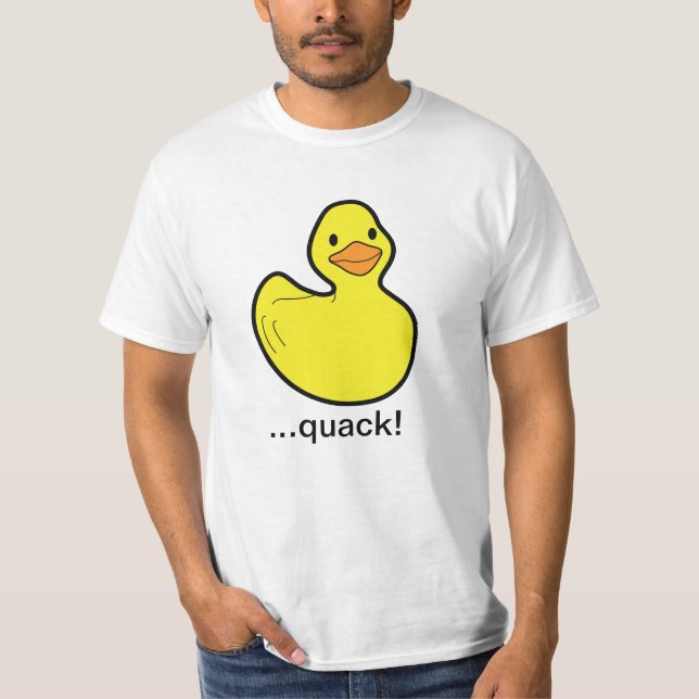 Mens T shirt with rubber duck design (Front)