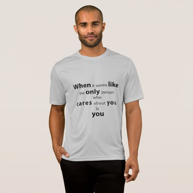 Men's t shirt with wisdom quote (Front Full)