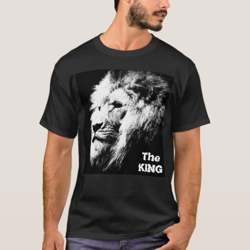 Mens T_Shirts Elegant The King Pop Art Lion Head