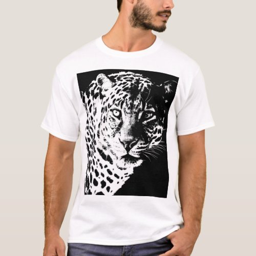 Mens T Shirts Pop Art Template Animals Leopard