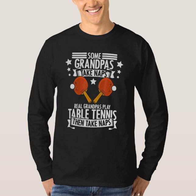 Mens  Table Tennis Grandpa Ping Pong T-Shirt (Front)