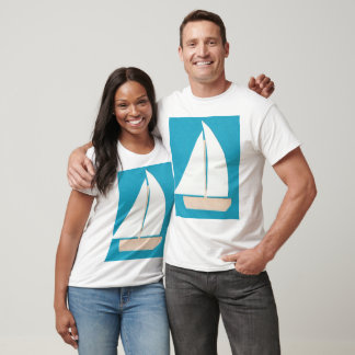 Men's Tank Top with Sailboat Design