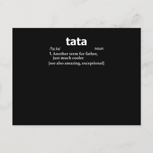 Mens Tata T Shirts  Father in Romanian or Polish Announcement Postcard