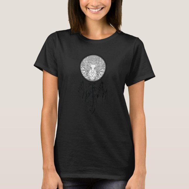 Mens Tattoo Henna Flower of Life Mandala with Yoga T-Shirt (Front)