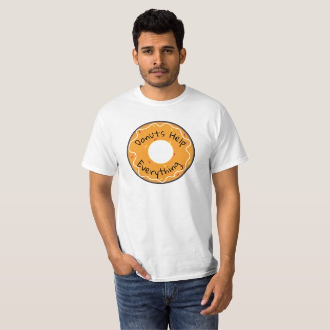 Mens Tee Donuts Help Everything (Front Full)