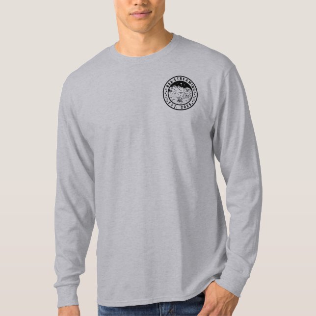 Men's Tee Shirt long sleeve with logo on front  (Front)