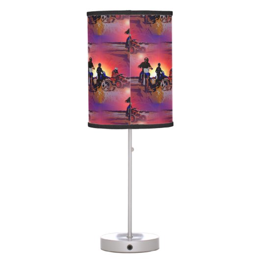 Men's Teen Boy's Motocross Motorbike Riding Table Lamp (Back)