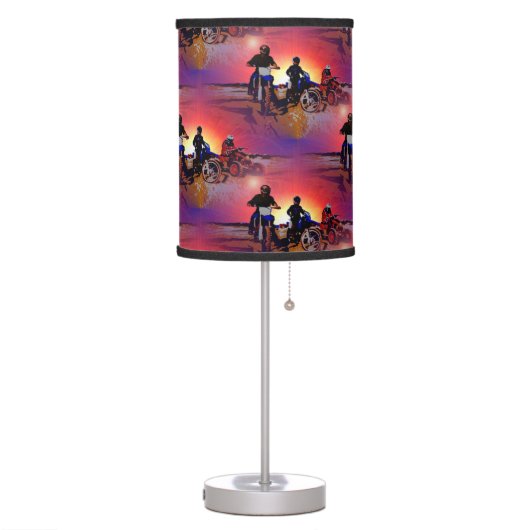 Men's Teen Boy's Motocross Motorbike Riding Table Lamp (Left)