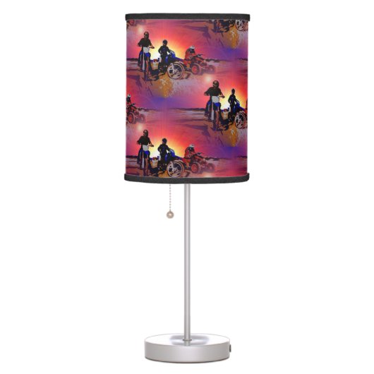 Men's Teen Boy's Motocross Motorbike Riding Table Lamp (Right)