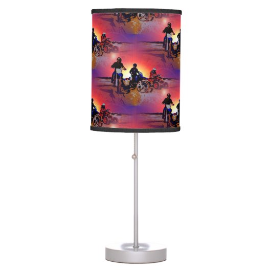 Men's Teen Boy's Motocross Motorbike Riding Table Lamp (Front)