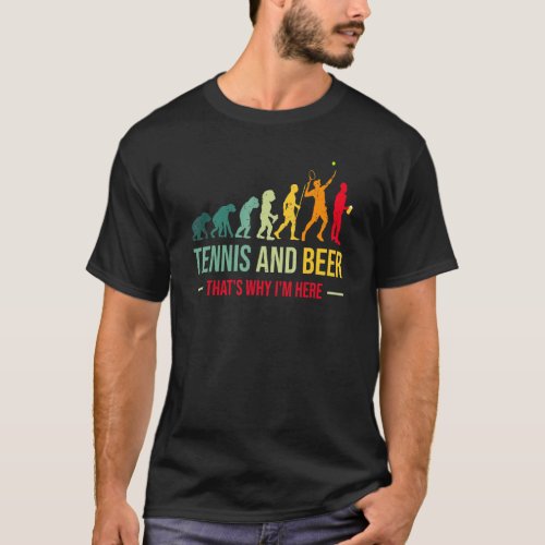 Mens Tennis And Beer  Tennis Player  Evolved Editi T_Shirt
